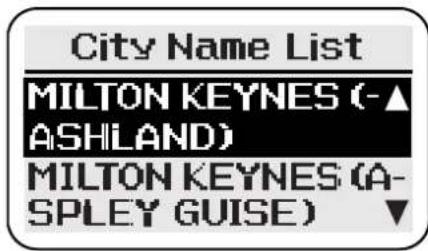 City Name List MILTON KEYNES (-▲ ASHLAND) MILTON KEYNES (A- SPLEY GUISE)