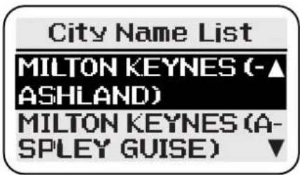 City Name List MILTON KEYNES (-▲ ASHLAND) MILTON KEYNES (A- SPLEY GUISE)