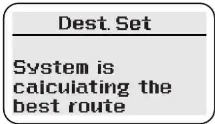 Dest. Set System is calculating the best route