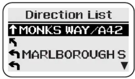 Direction List ↑MONKS WAY/A42 ← ←MARLBOROUGH S