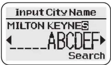 Input City Name MILTON KEYNES ▲_ABCDEF► Search