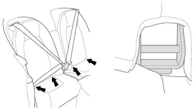 Aston Martin V12 Vanquish (2003) - Child Seat - Lower Anchorages (North America Only) - 1