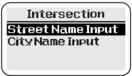 Intersection Street Name Input City Name Input