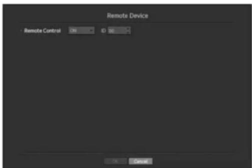 Remote Device Remote Control 760 ID 500 OK Cancel