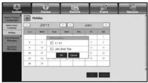 Holiday 2011 Jan Snn Mom Tue Wed Thu Fri Sat 1/11 Jan 2nd Tue OK Cancel 30 29 System Pharmacist Museum System Biosight