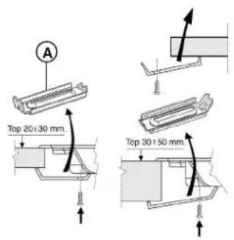 Top 20±30 mm. Top 30±50 mm.