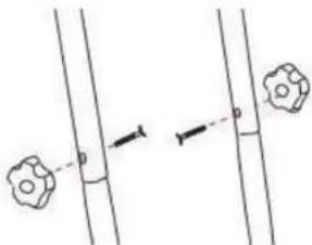Diagram showing two identical structures with labeled points and directional arrows, possibly illustrating a physical or engineering concept.