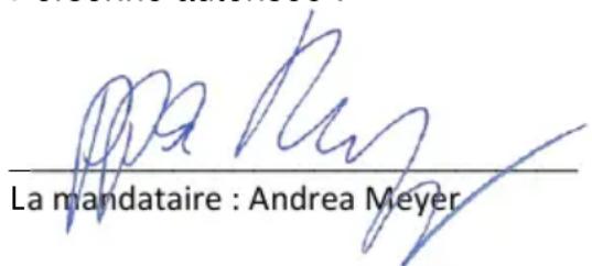 La mandataire : Andrea Meyer