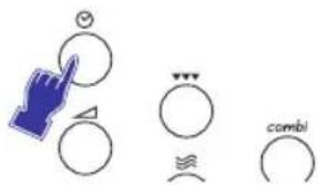 Diagram showing hand gesture icons including a blue hand, circles with symbols, and a curved line labeled 'combi'