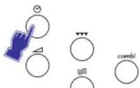 Hand-drawn diagram with labeled circles and symbols including a pointing hand, triangle, arrow, and 'combi' label