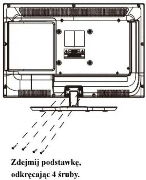 Zdejmij podstawkę, odkręcając 4 śruby.