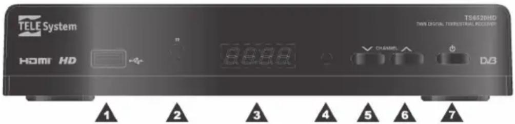 TELE System T56520HD TWS DIGITAL TERRESTRIAL RECOVER HOMI HD CHANNELS DB 1 2 3 4 5 6 7