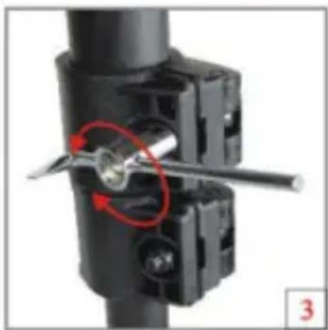Mechanical assembly diagram showing a tool interacting with a mechanical component (no text or symbols visible)