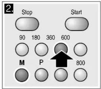 2. Stop Start 90 180 360 600 M P 800