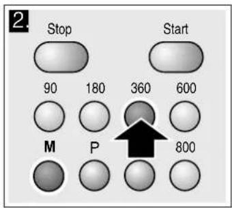 2. Stop 90 180 360 600 M P 800