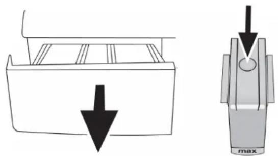 Defy DAW 371 - Cleaning the detergent drawer - 1
