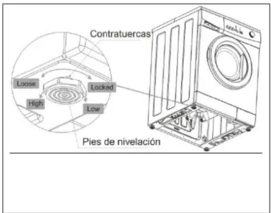 Contratuercas Loose High Locked Low Pies de nivelación