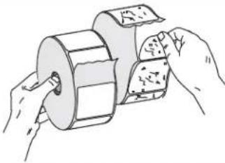 ZEBRA 110Xi4 - To place roll media on the media supply hanger, complete these steps: - 3