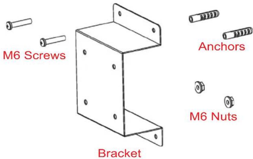 M6 Screws Anchors M6 Nuts Bracket