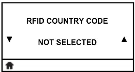 RFID COUNTRY CODE NOT SELECTED