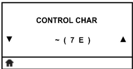 CONTROL CHAR ~ ( 7 E ) ▲
