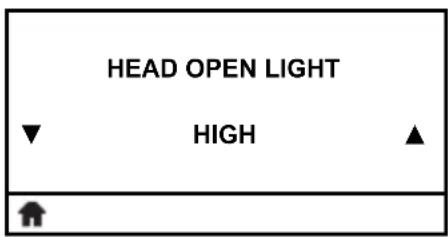 HEAD OPEN LIGHT ▼ HIGH ▲