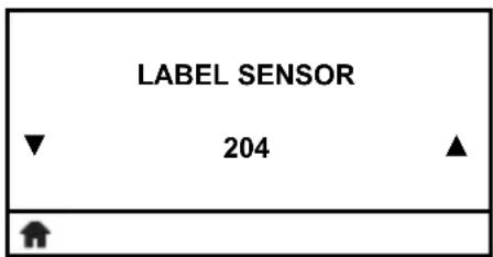 LABEL SENSOR ▼ 204 ▲ ↑