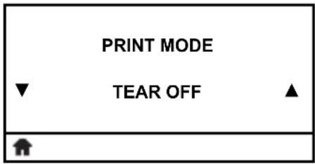 PRINT MODE TEAR OFF ▲