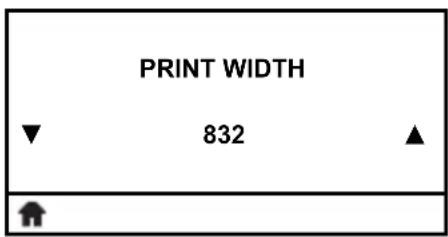 PRINT WIDTH ▼ 832 ▲ ↑