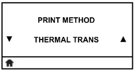 PRINT METHOD ▼ THERMAL TRANS ▲