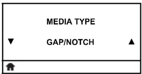 MEDIA TYPE ▼ GAP/NOTCH ▲