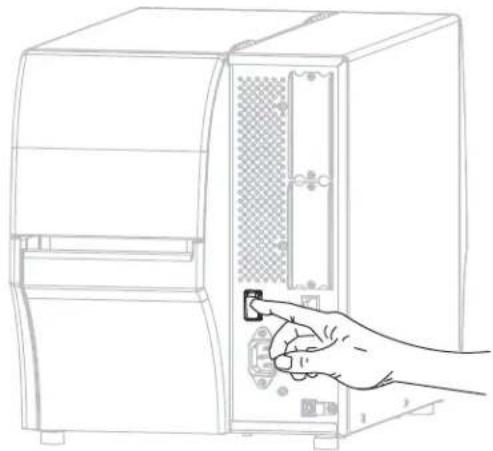 ZEBRA ZT420 - To connect the printer to a power source, complete these steps: - 3