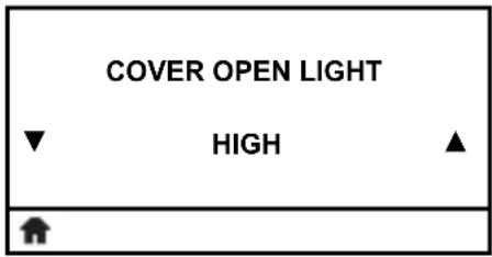 COVER OPEN LIGHT ▼ HIGH ▲ ↑