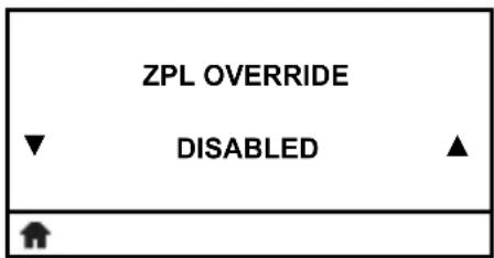 ZPL OVERRIDE DISABLED