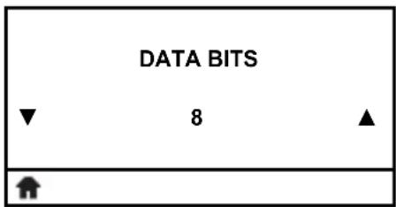 DATA BITS ▼ 8 ▲ ↑