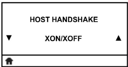 HOST HANDSHAKE ▼ XON/XOFF ▲