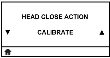 HEAD CLOSE ACTION ▼ CALIBRATE ▲