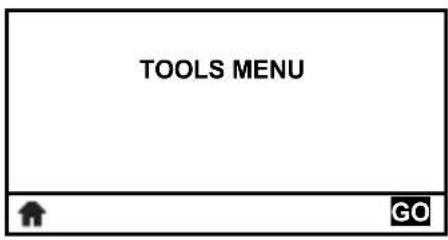 TOOLS MENU ↑ GO
