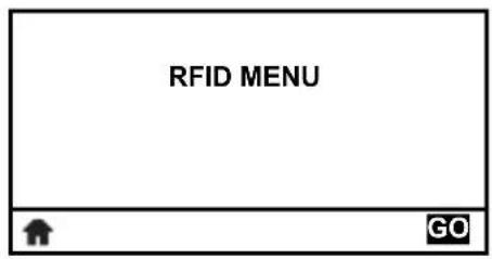 RFID MENU ↑ GO