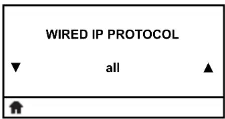 WIRED IP PROTOCOL ▼ all ▲ ↑