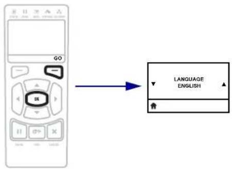 GO → LANGUAGE ENGLISH