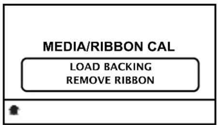 MEDIA/RIBBON CAL LOAD BACKING REMOVE RIBBON