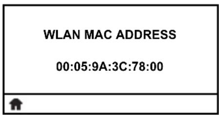 WLAN MAC ADDRESS 00:05:9A:3C:78:00