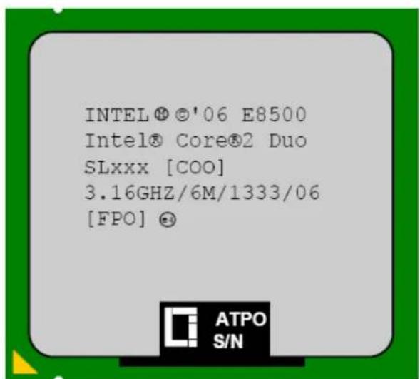 INTEL® ©'06 E8500 Intel® Core®2 Duo SLxxx [COO] 3.16GHZ/6M/1333/06 [FPO] © ATPO S/N