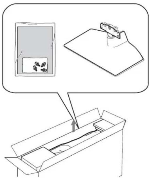 Diagram illustrating a mechanical assembly process with labeled components and directional arrow indicating motion