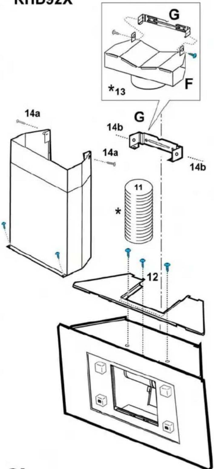 RHD32X 14a 14b G *13 F 14a 14b G 11 * 12