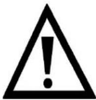Warning symbol image with exclamation mark inside triangle
