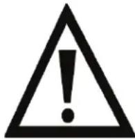 Warning symbol image with exclamation mark inside triangle
