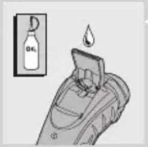 Diagram showing a device with a droplet above its screen, alongside a labeled bottle with 'D' and 'OK'.
