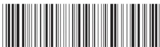 Black and white barcode image with vertical lines and a central dot